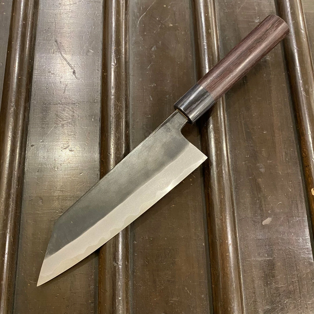 Hitohira MS 170mm Bunka Iron Clad Shirogami #2 Kurouchi Rosewood