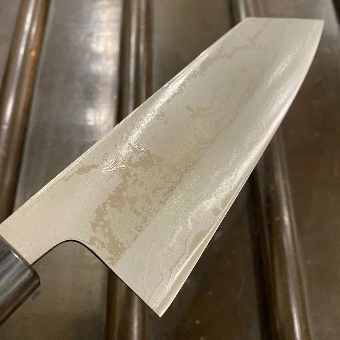 Hitohira GR 170mm Bunka Iron Clad Aogami 2 Damascus