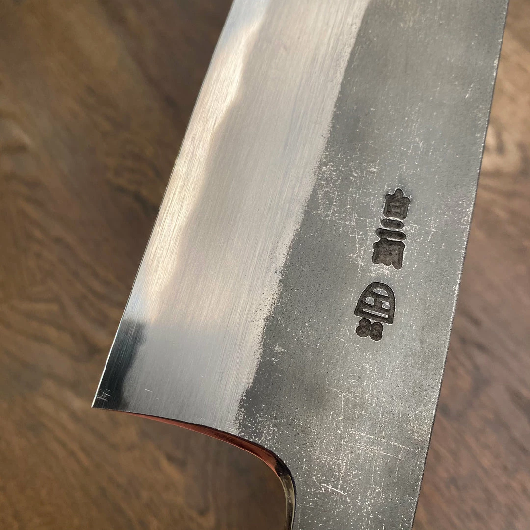 Hitohira Togashi 240mm Kiritsuke Gyuto Shirogami 2 Kurouchi Tagayasan Handle