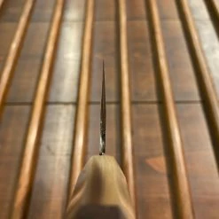 Hitohira Togashi 180mm Nakiri Stainless Clad Shirogami 1 Taihei Ebony Handle