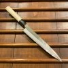 Hitohira Togashi 240mm Sujihiki Stainless Clad Shirogami 1 Ho Handle