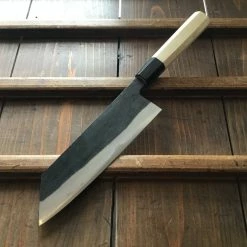 Sakai Kikumori 180mm Kiritsuke Santoku - Shirogami 1 - Kurouchi