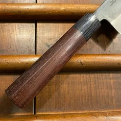 Hitohira MS 165mm Santoku Iron Clad Aogami #2 Kurouchi Rosewood