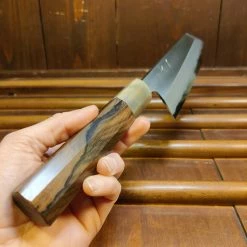 Hitohira Togashi 180mm Bunka Stainless Clad Shirogami 1 Ziricote Handle