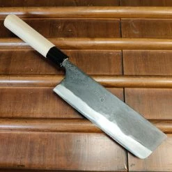 Nakajo Kaji-bei 165mm Nakiri Iron Clad Shirogami 2 Kurouchi