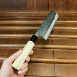 Nakajo Kaji-bei 165mm Nakiri Iron Clad Shirogami 2 Kurouchi