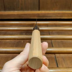 Hitohira Futana SB 170mm Santoku Aogami Super Kurouchi Tsuchime Cherry Wood