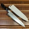 Ashi Hamono 180mm Gyuto Shirogami 2 Western Handle W Saya