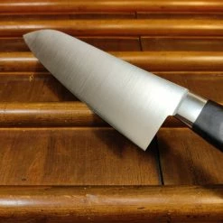 Ashi Hamono 180mm Santoku Swedish Stainless Western Handle W Saya