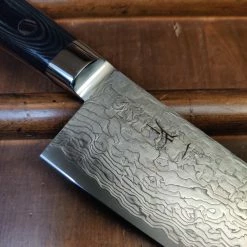 Hitohira FJ SG2 180mm Bunka Damascus White Linen Micarta Handle