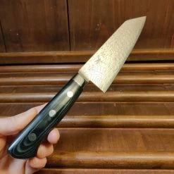 Hitohira FJ SG2 180mm Bunka Damascus White Linen Micarta Handle