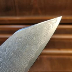 Hitohira FJ SG2 180mm Bunka Damascus White Linen Micarta Handle