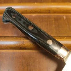 Hitohira FJ SG2 150mm Kiritsuke Petty Damascus White Linen Micarta Handle