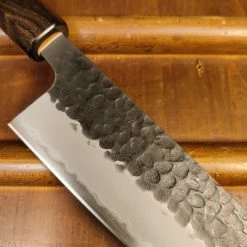 Hitohira Futana SB 210mm Kiritsuke Gyuto Aogami Super Kurouchi Tsuchime Cherry Wood