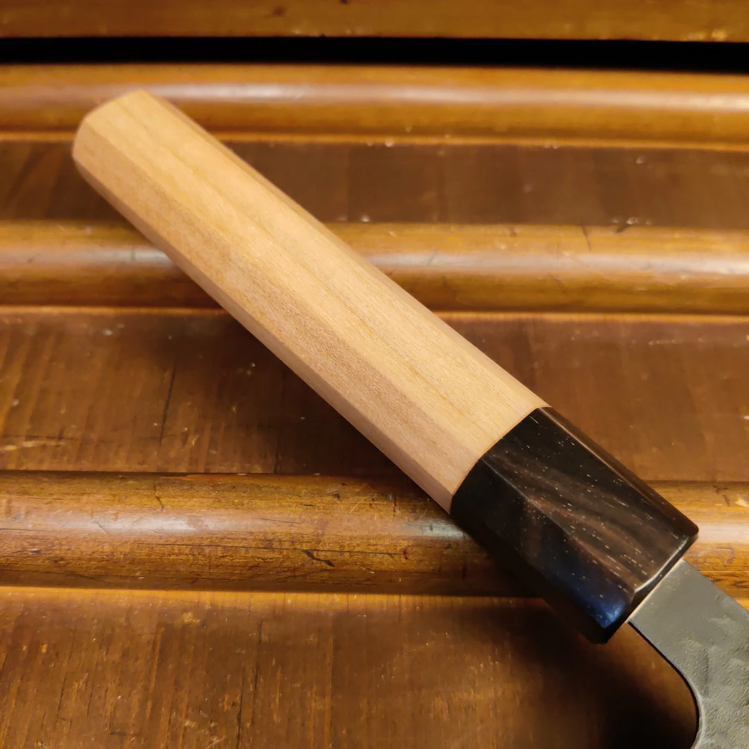 Hitohira Futana SB 210mm Kiritsuke Gyuto Aogami Super Kurouchi Tsuchime Cherry Wood