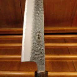 Hitohira Futana SB 210mm Kiritsuke Gyuto Aogami Super Kurouchi Tsuchime Cherry Wood
