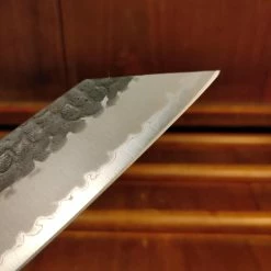 Hitohira Futana SB 210mm Kiritsuke Gyuto Aogami Super Kurouchi Tsuchime Cherry Wood
