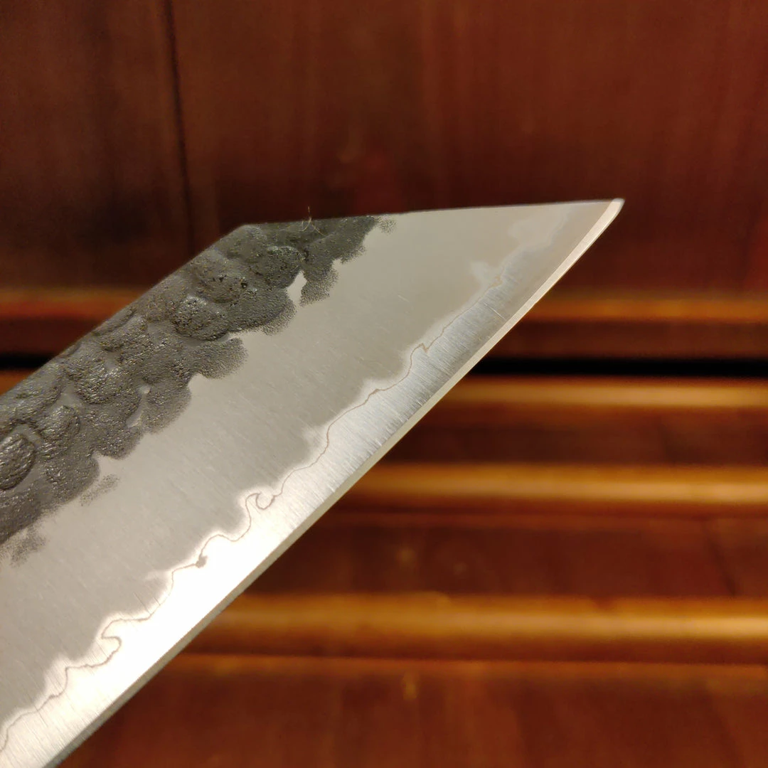 Hitohira Futana SB 210mm Kiritsuke Gyuto Aogami Super Kurouchi Tsuchime Cherry Wood