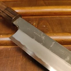 Hitohira Togashi 270mm Sujihiki Shirogami 2 Kurouchi Tagayasan Handle
