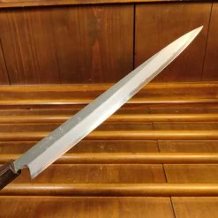 Hitohira Togashi 270mm Sujihiki Shirogami 2 Kurouchi Tagayasan Handle
