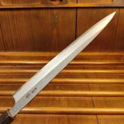 Hitohira Togashi 270mm Sujihiki Shirogami 2 Kurouchi Tagayasan Handle