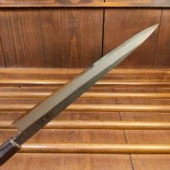 Hitohira Togashi 270mm Sujihiki Shirogami 2 Kurouchi Tagayasan Handle