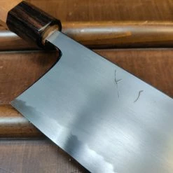 Hitohira Gorobei Rikichi 165mm Nakiri Shirogami 2 Kasumi Ho Wood
