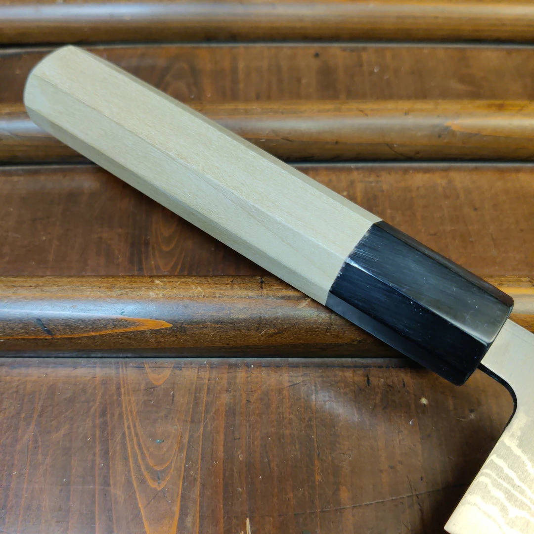 Hitohira GR 165mm Santoku Iron Clad Aogami 2 Damascus Ho Wood