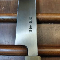 Hitohira Togashi 330mm Yanagi Shirogami 1 Mizu Honyaki Taihei Ebony W/ Saya