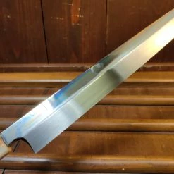 Hitohira Togashi 330mm Yanagi Shirogami 1 Mizu Honyaki Taihei Ebony W/ Saya