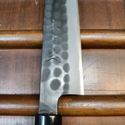 Hitohira Ajikataya Hinode 270mm Sujihiki Iron Clad Shirogami 2 Tsuchime Ho Wood