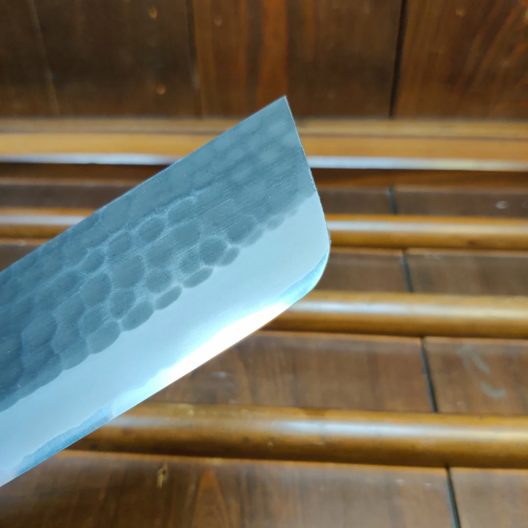 Hitohira Ajikataya Hinode 180mm Nakiri Iron Clad Shirogami 2 Tsuchime Ho Wood