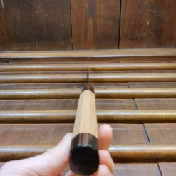 Hitohira Togashi 210mm Kiritsuke Gyuto Aogami 2 Kurouchi Cherry Handle (Ebony End)