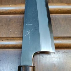 Hitohira Togashi 210mm Kiritsuke Gyuto Aogami 2 Kurouchi Cherry Handle (Ebony End)