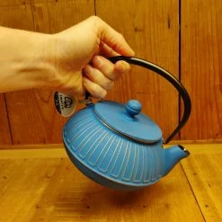 Miya Cast Iron Teapot - Blue + Gold 22oz