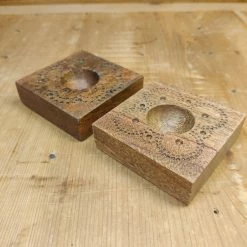 44HandMadeTurkey/Duxud Business 2 Piece Set Of Hand-carved Floral Pattern 7x7cm Ravioli Boards Kitchen Tools