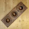 44HandMadeTurkey/Duxud Business Hand-carved Ornate Triple Ravioli Board