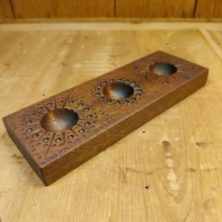 44HandMadeTurkey/Duxud Business Hand-carved Ornate Triple Ravioli Board