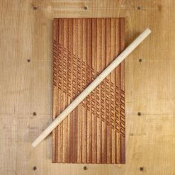 44HandMadeTurkey/Duxud Business Large Hand-carved Cavarola/Gnocchi Pasta Making Board With Dowel