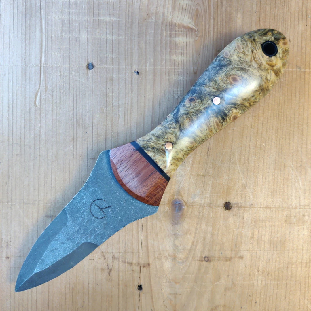Alma Knife Co. Carolina Shucker - Buckeye Burl | Madrone | Ebony Liners