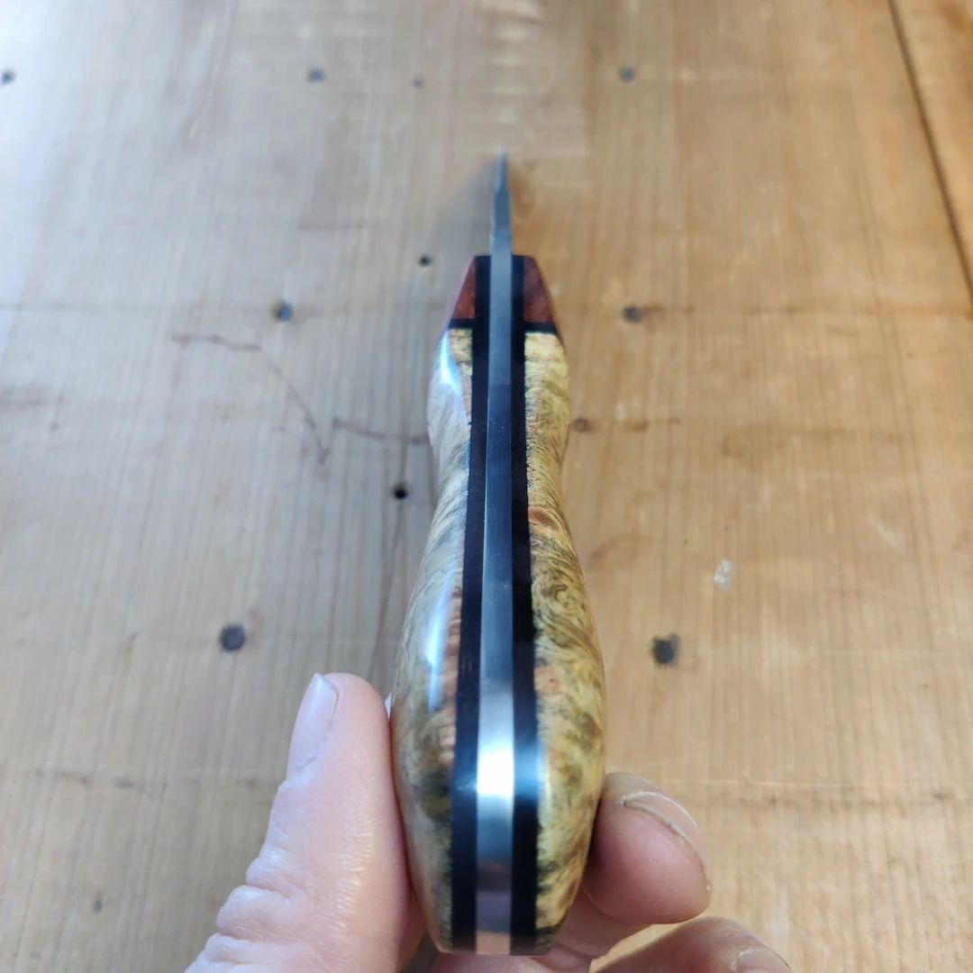 Alma Knife Co. Carolina Shucker - Buckeye Burl | Madrone | Ebony Liners