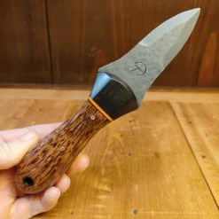 Alma Knife Co. Carolina Shucker - Red Palm | Gabon Ebony | Black/Orange G10 Liners