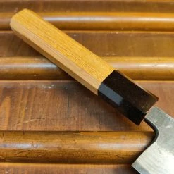 H&K Kumokage 250mm Kiritsuke Sujihiki Aogami 2 Kurouchi Carbon Damascus Teak Horn Hatsukokoro