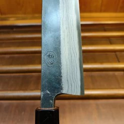 H&K Kumokage 250mm Kiritsuke Sujihiki Aogami 2 Kurouchi Carbon Damascus Teak Horn Hatsukokoro