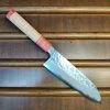 H&K Nigara Hamono 180mm Santoku VG10 Suminagashi Tsuchime Maple