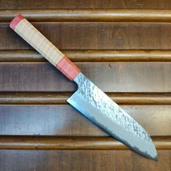 H&K Nigara Hamono 180mm Santoku VG10 Suminagashi Tsuchime Maple