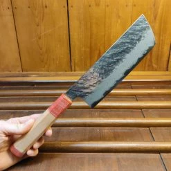 H&K Nigara Hamono 180mm Nakiri VG10 Suminagashi Tsuchime Maple