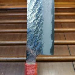 H&K Nigara Hamono 180mm Nakiri VG10 Suminagashi Tsuchime Maple