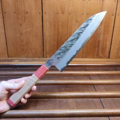 H&K Nigara Hamono 210mm Gyuto VG10 Suminagashi Tsuchime Maple