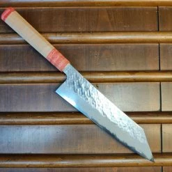 H&K Nigara Hamono 210mm Kiritsuke Gyuto VG10 Suminagashi Tsuchime Maple
